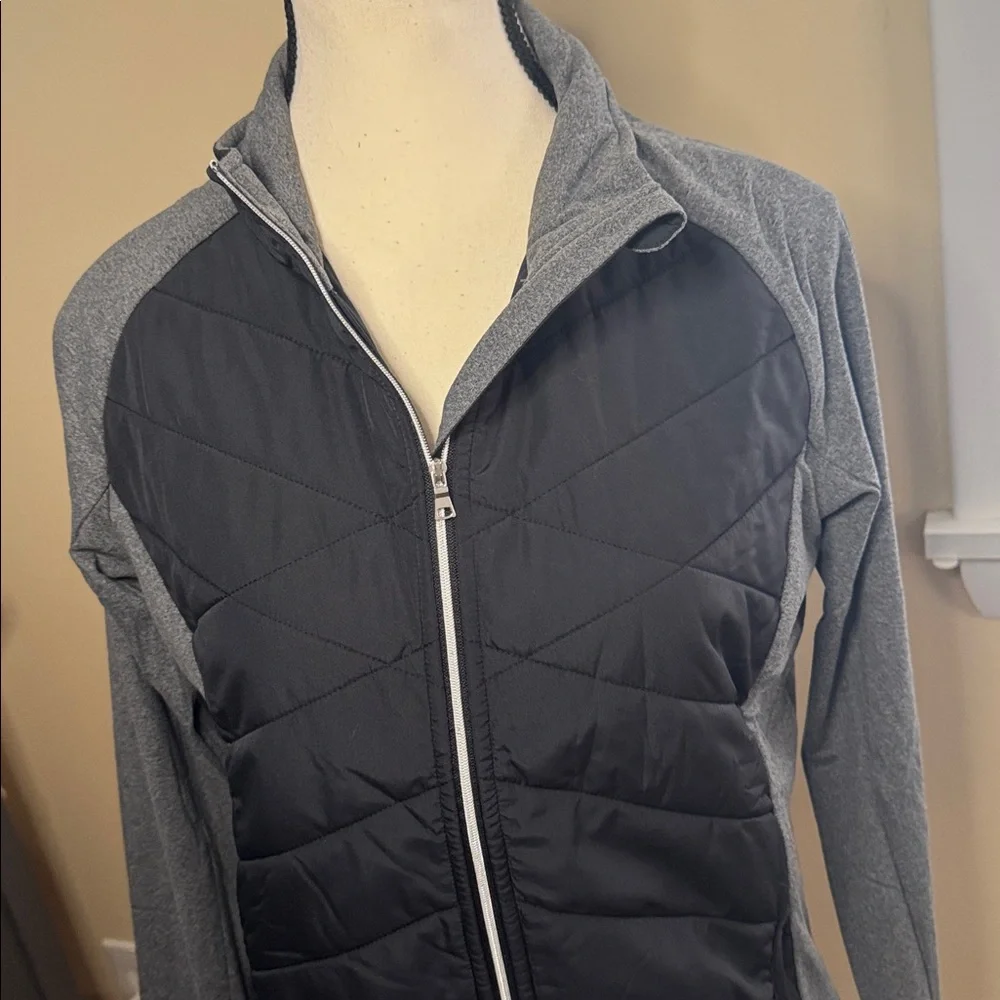 Kate Lord‎ athletic jacket Grey/black color block zip up M